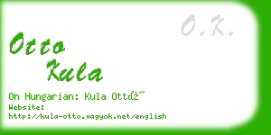 otto kula business card